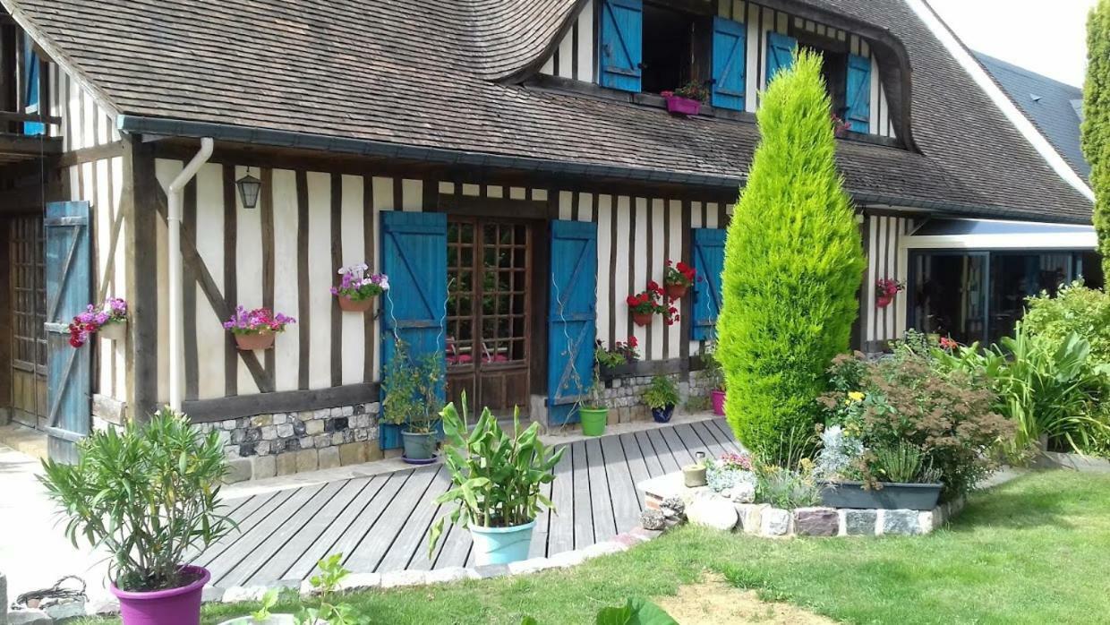 Chez Catherine - Chaumiere Normande Theuville-aux-Maillots Buitenkant foto